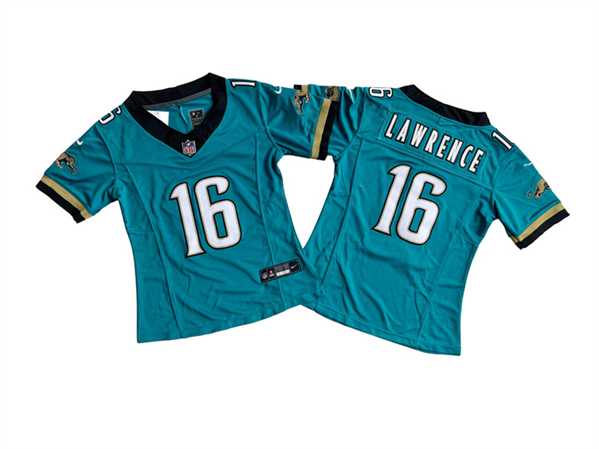 Womens Jacksonville Jaguars #16 Trevor Lawrence Teal 2024 F.U.S.E. Prowler Throwback Vapor Limited Stitched Jersey->women nfl jersey->Women Jersey